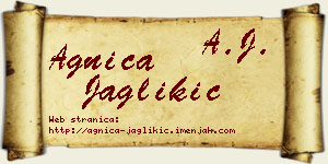Agnica Jaglikić vizit kartica